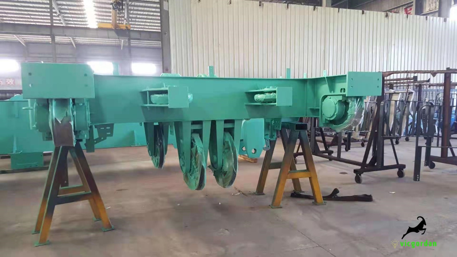 2021.9th July. Our Vicgordan 50 ton Rubber Tire Gantry Crane for stone yard going to India market After 6 month R